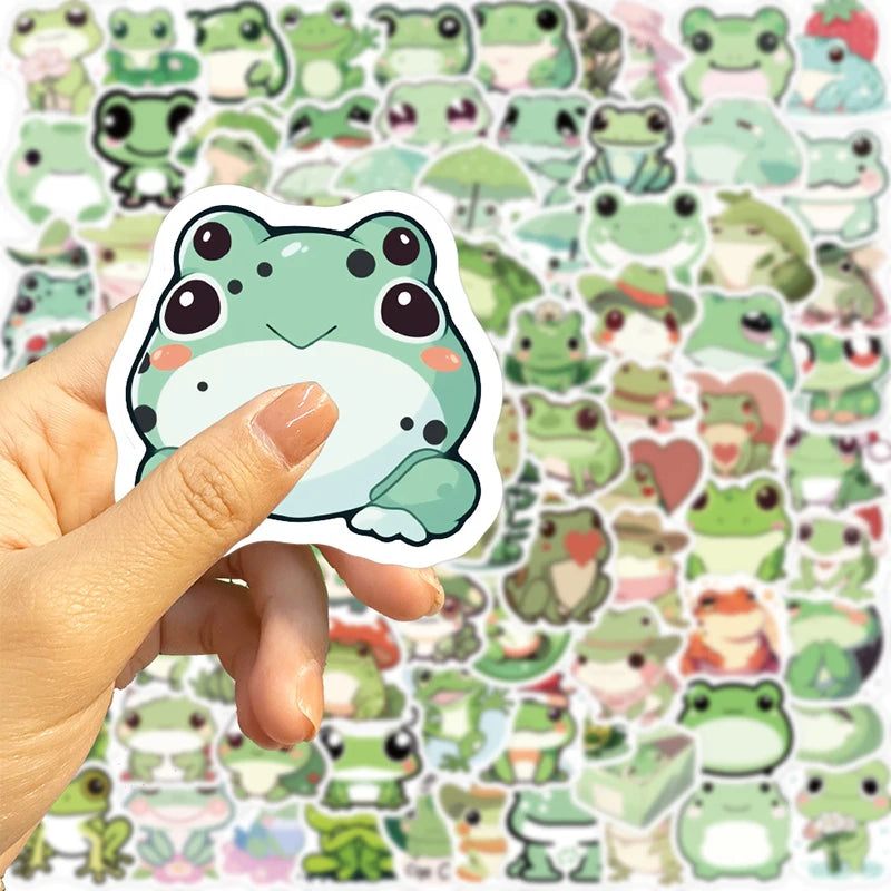 ✨🐸 Cute Little Frog PVC Stickers – Waterproof & Perfect for DIY Fun!