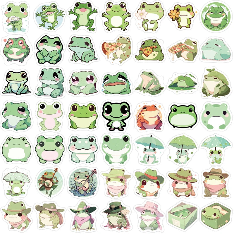 ✨🐸 Cute Little Frog PVC Stickers – Waterproof & Perfect for DIY Fun!