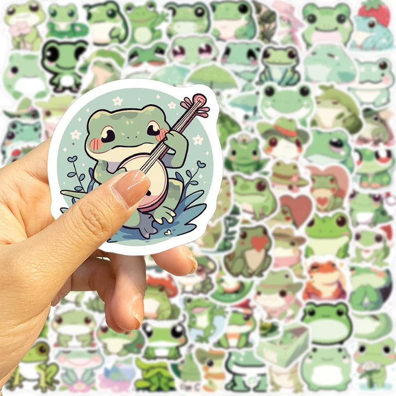 ✨🐸 Cute Little Frog PVC Stickers – Waterproof & Perfect for DIY Fun!