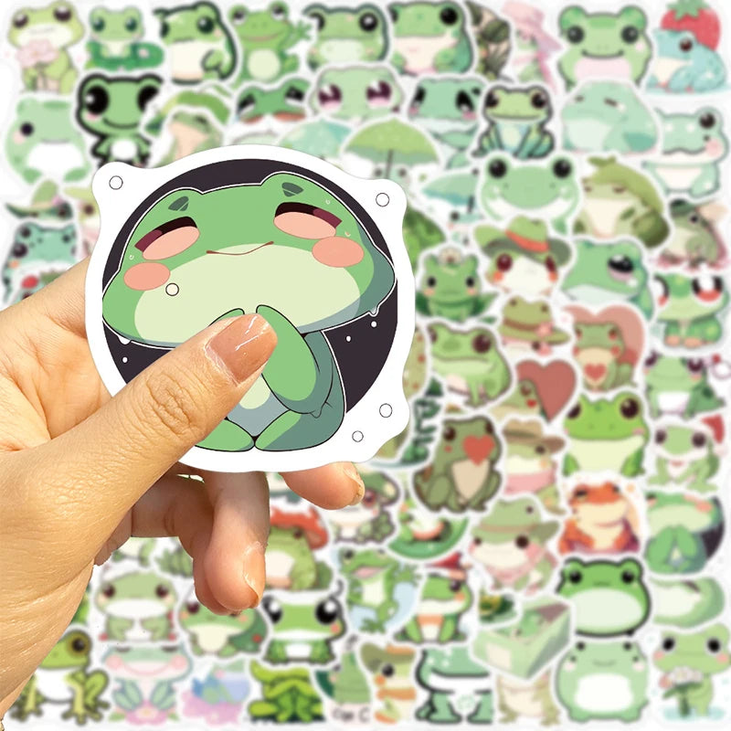 ✨🐸 Cute Little Frog PVC Stickers – Waterproof & Perfect for DIY Fun!